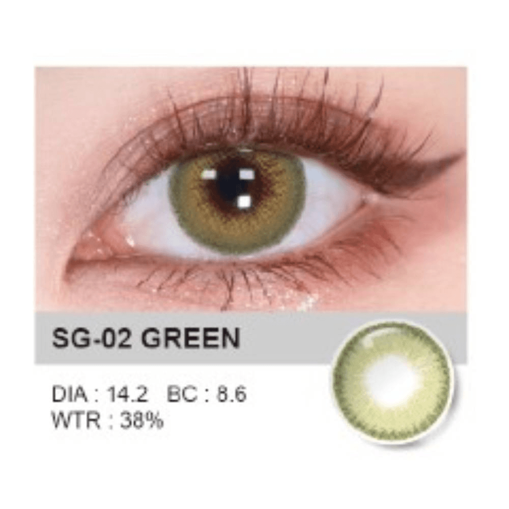 Neocutey Soft Content Lenses Sg-02 Green Up To 1 Year 1Pair