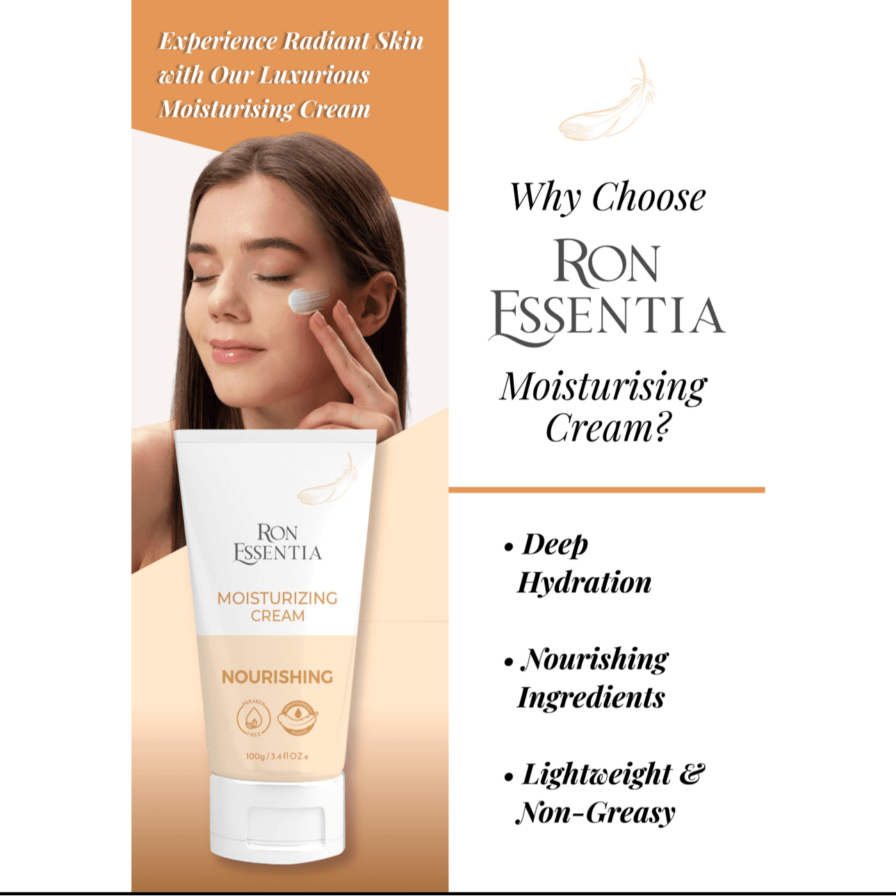 Ron Essentia Moisturizing Cream 100Gm