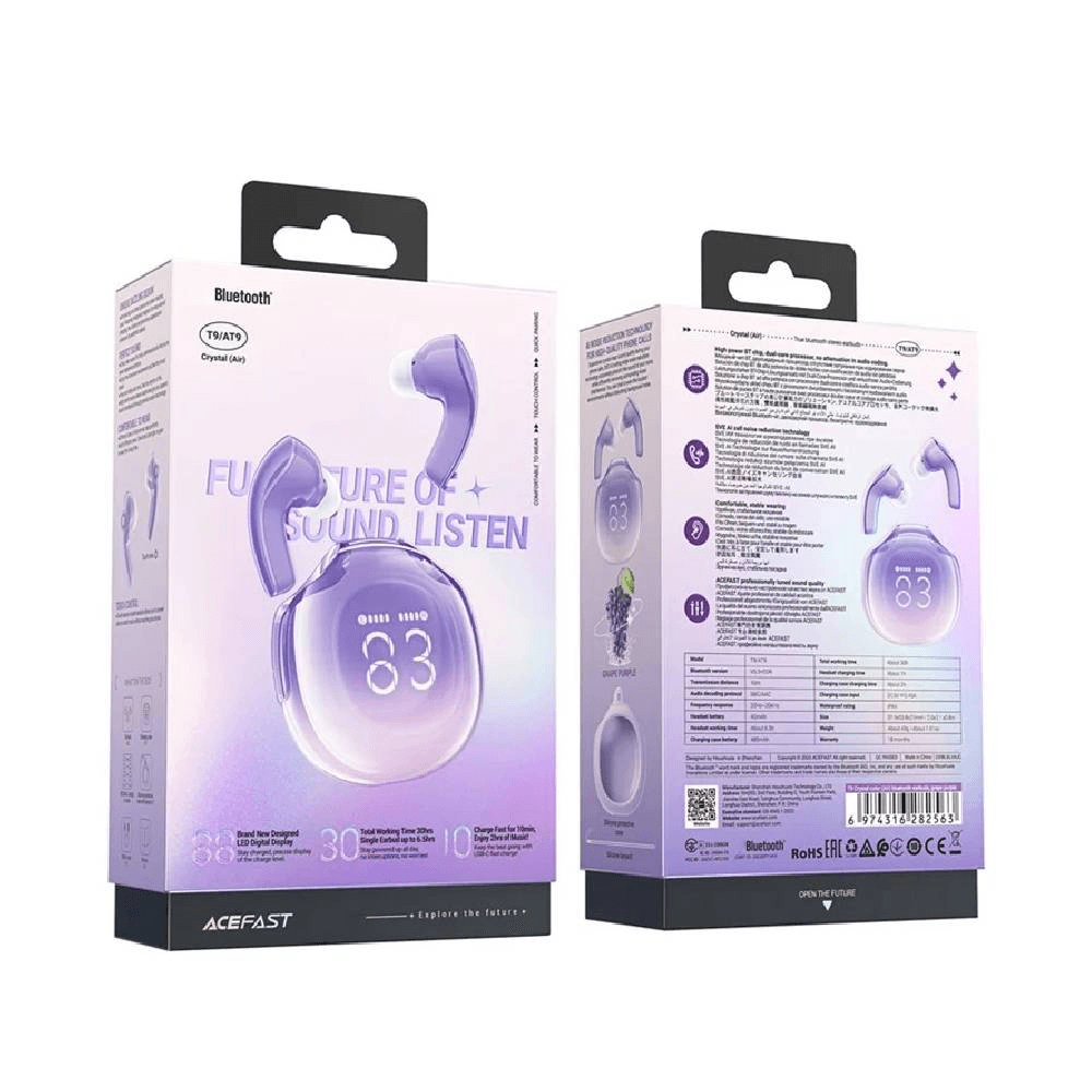 Acefast T9 Crystal (Air) Color Bluetooth Earbuds