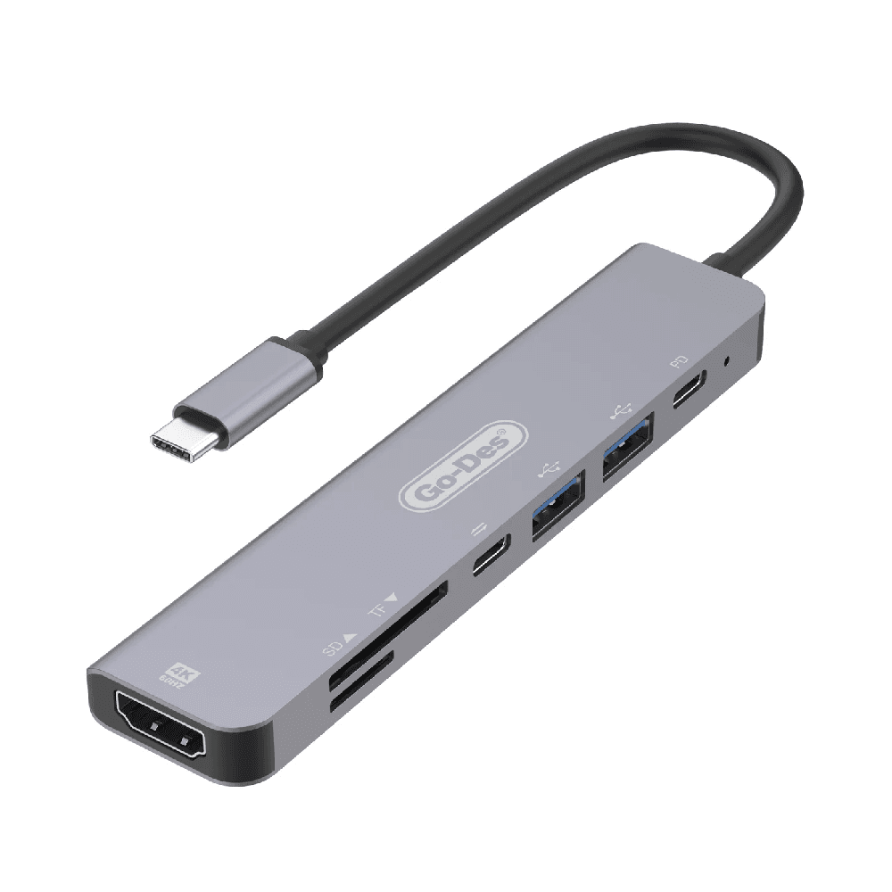 Go-Des - USB TO HDTV 7 IN 1 4K ADAPTER (GD-6831)