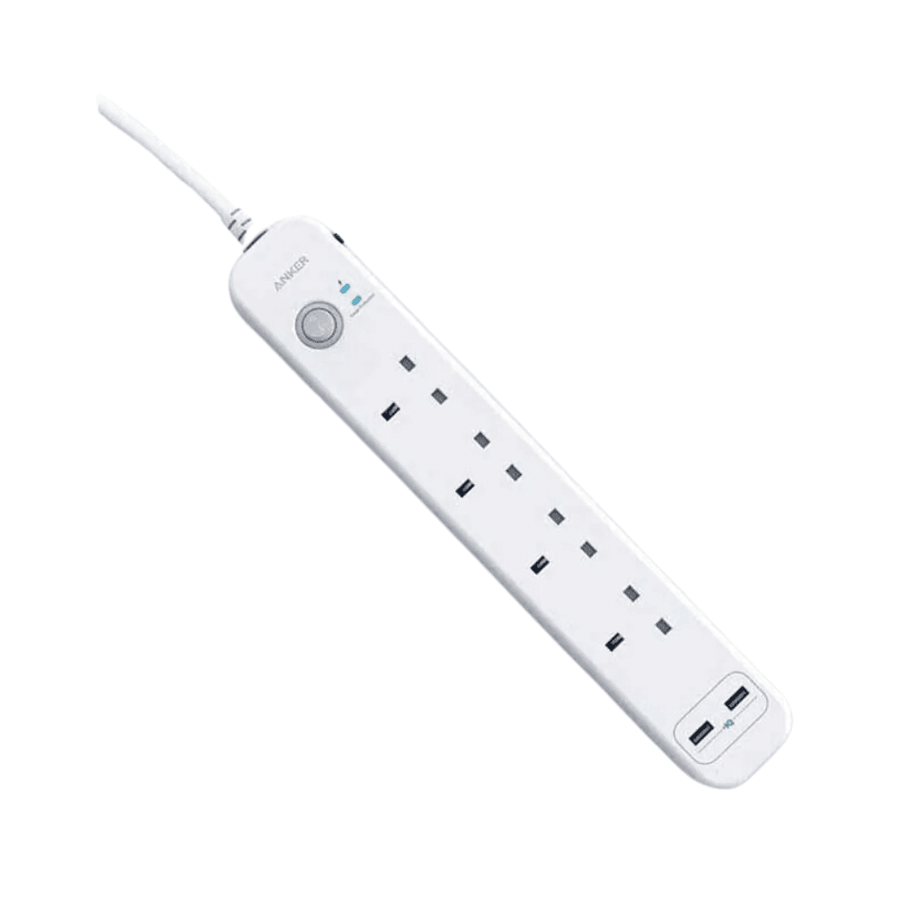 Anker Power Extend USB 4 Strip (6in-1 USB Power Strip) – White