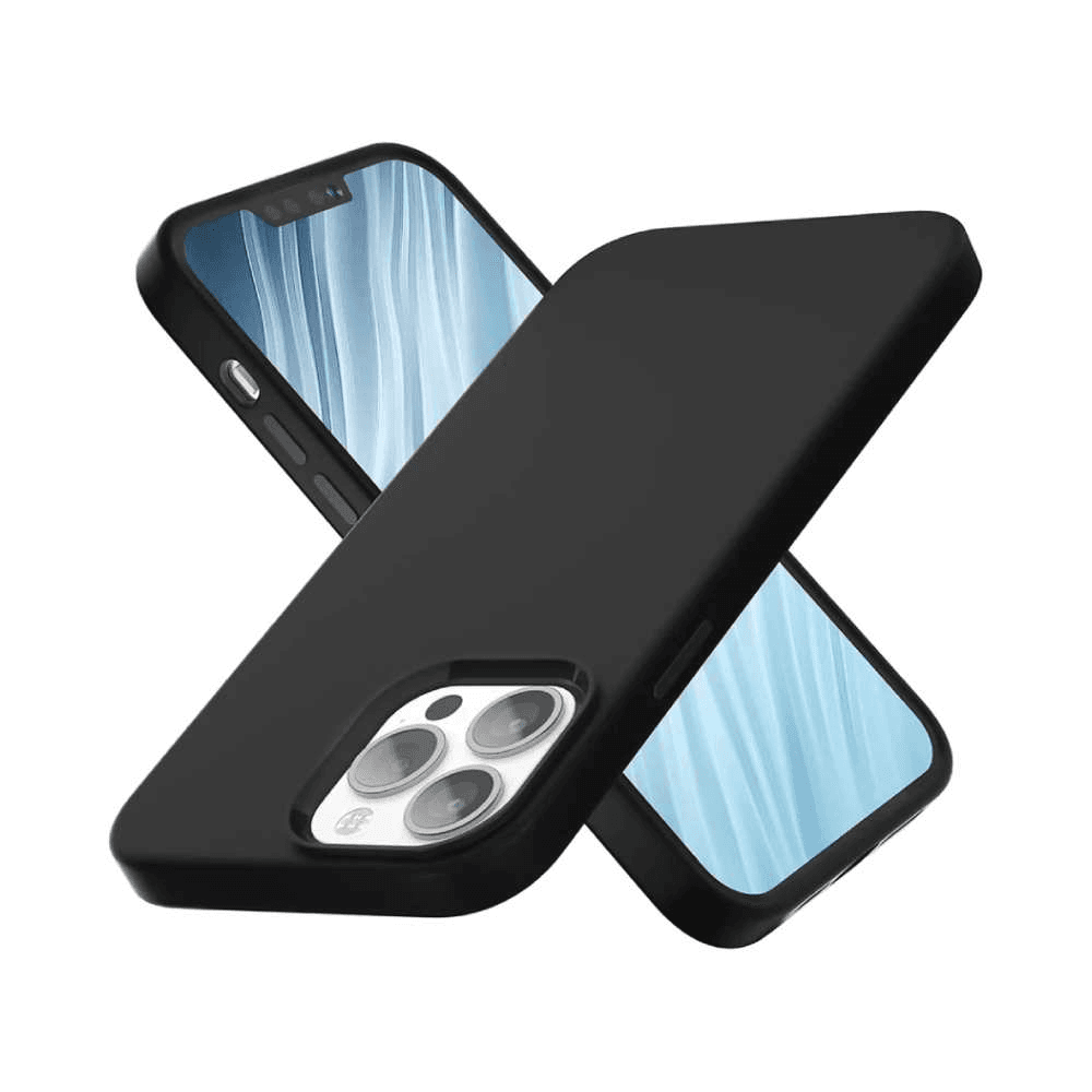 Exact Ex-1096 Liquid Silicone Case For Iphone 15 Pro Max-Black