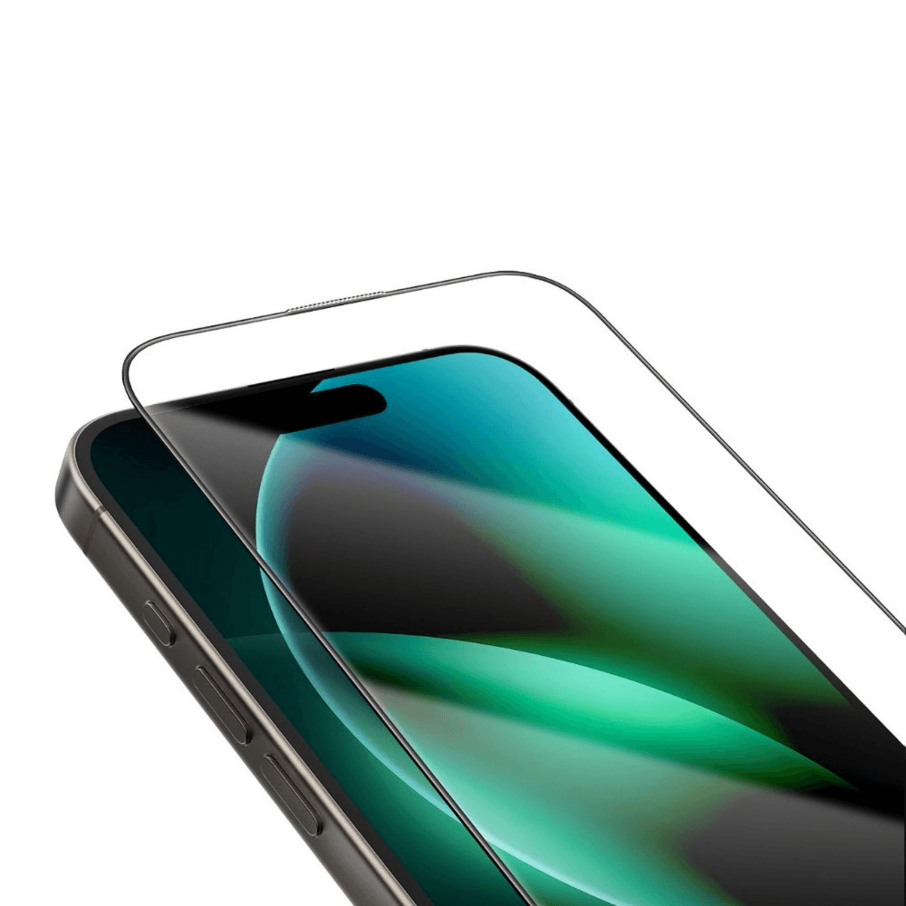 Green Steve 9H Screen Protector For Iphone 16 Pro / Scratch & Drop Resistant / Clear Glass