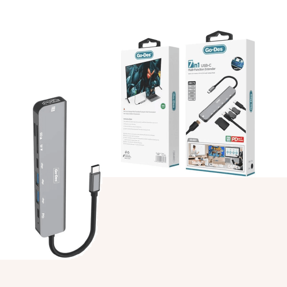 Go-Des - USB TO HDTV 7 IN 1 4K ADAPTER (GD-6831)