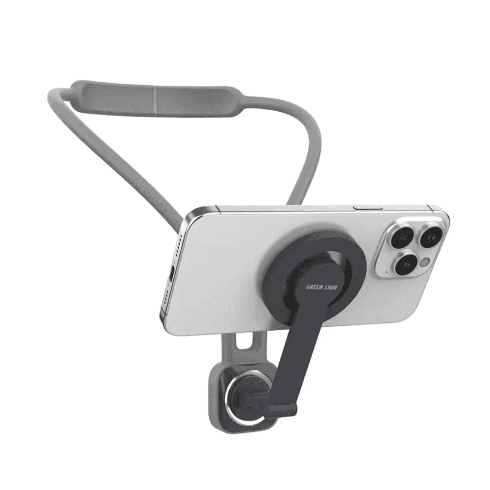 MagSafe Neck Phone Holder Green Lion - Grey