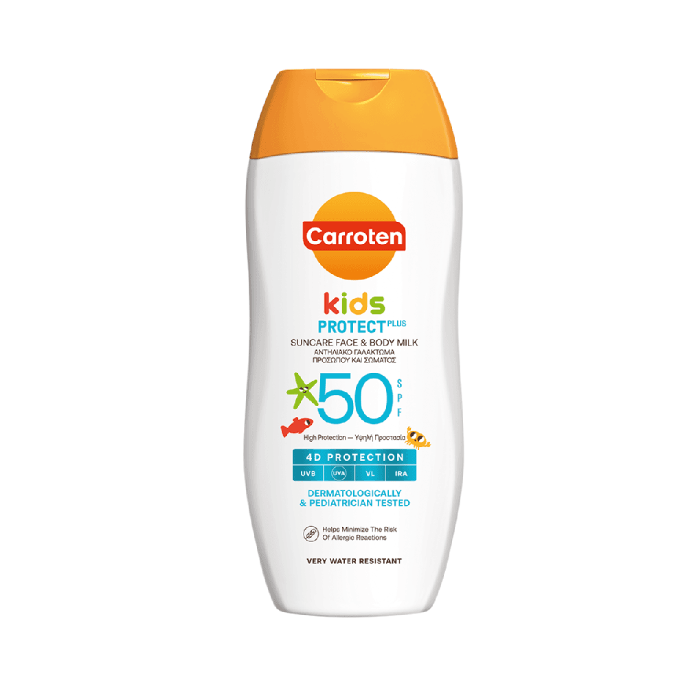 كاراتين واقي من الشمس للأطفال SPF50 للوجه والجسم حليب 200 مل