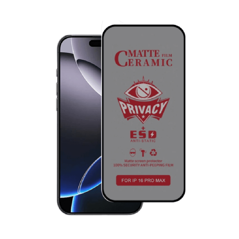 MATTE CERAMIC PRIVACY SCREEN PROTECTOR FOR IPHONE 16 Pro Max