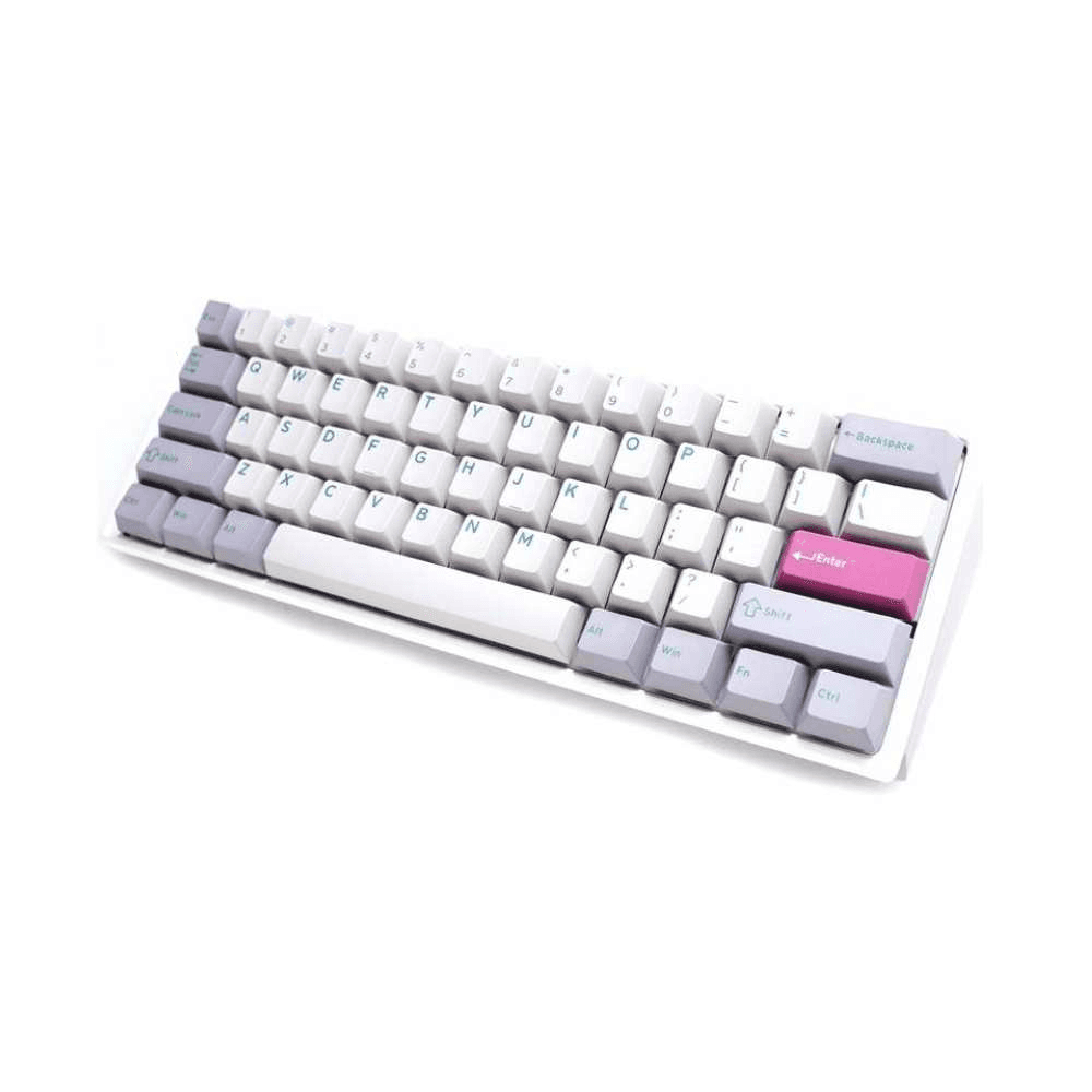Ducky One 3 Mini Aura 60% Wired Mechanical Gaming Keyboard - Blue Switch - Mist - لوحة مفاتيح