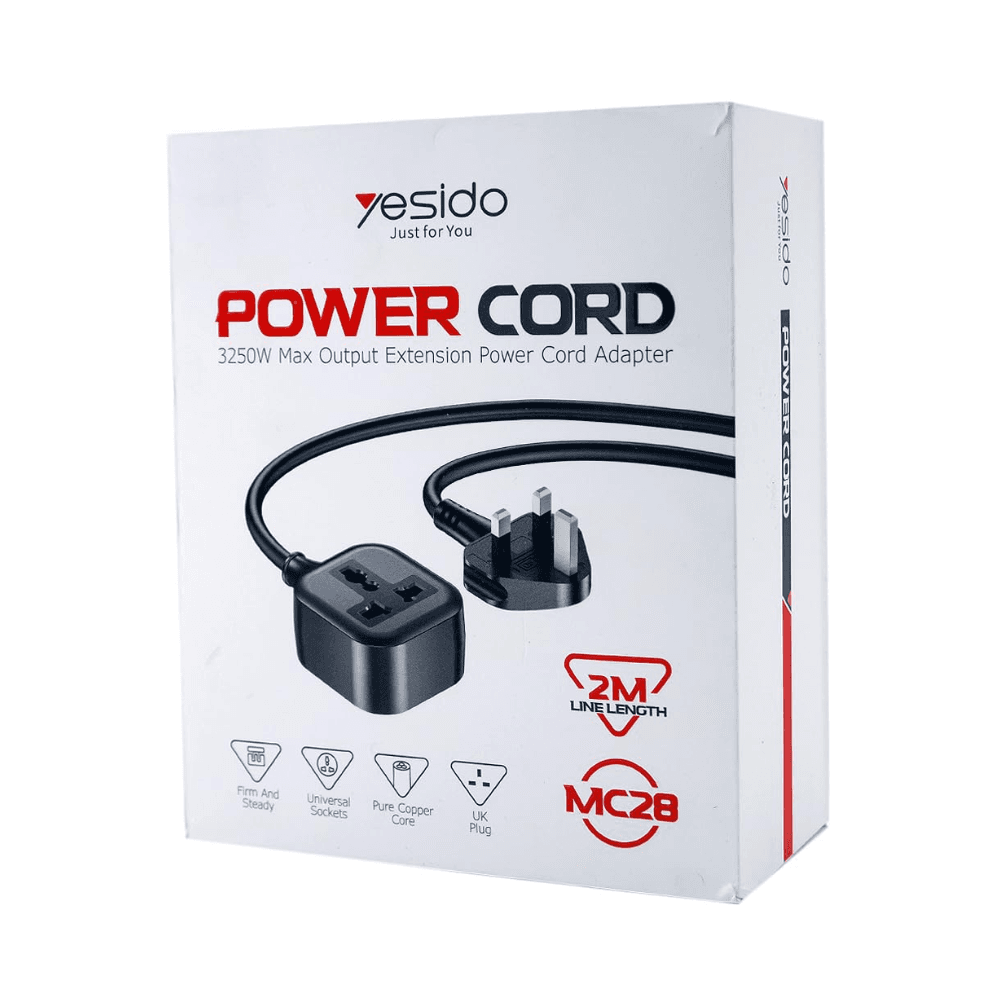 Yesido Universal Plug Power Extension Cable 2m
