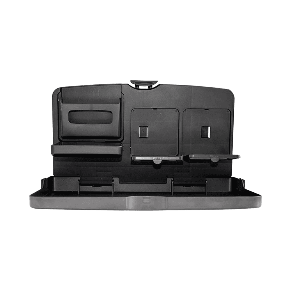 Folding dining table and car rear organizer with multifunctional cup holder