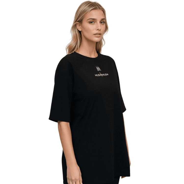 Hush Hush - Unisex T-Shirt - Black - Size - S