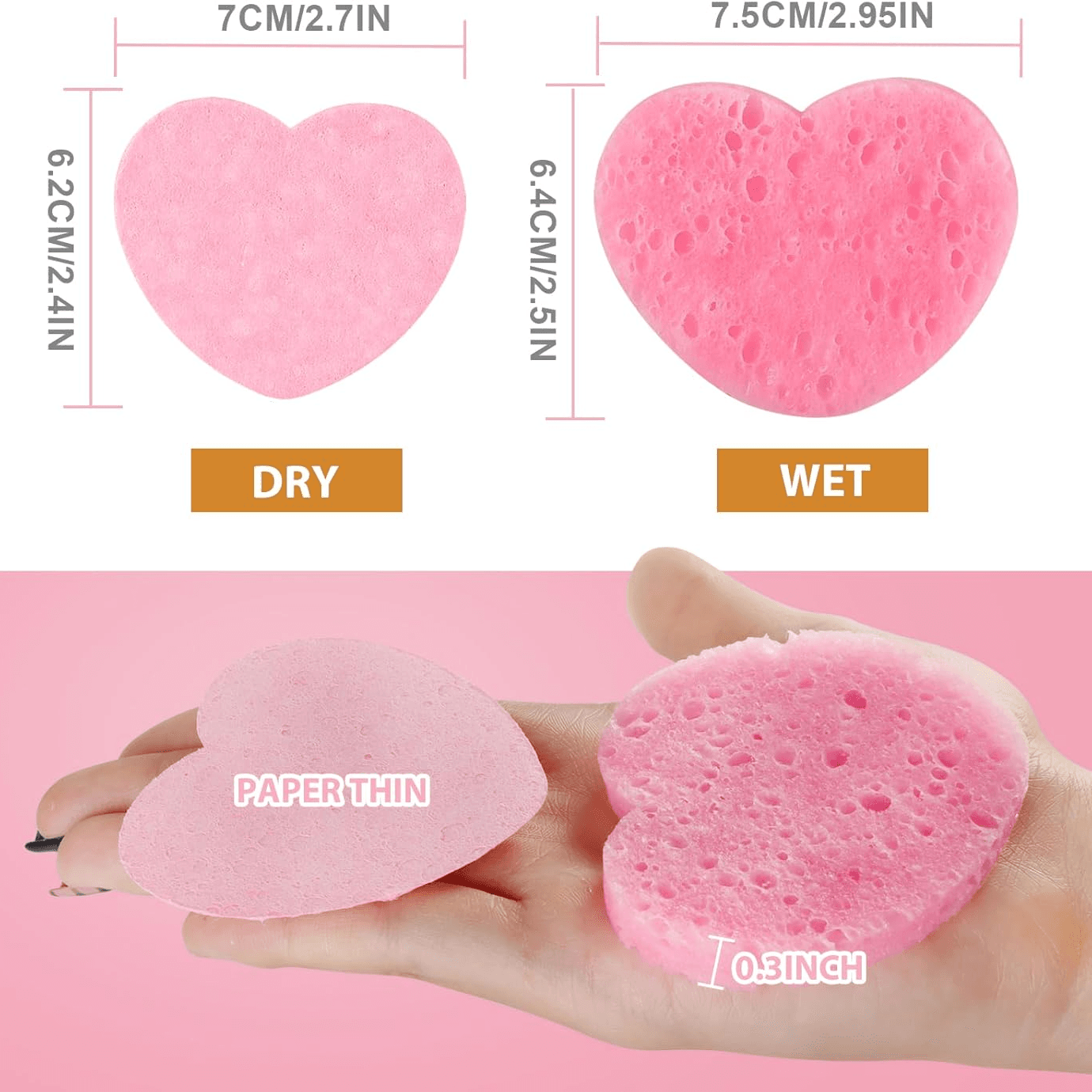 Heart Shaped Compressed Sponge With Container