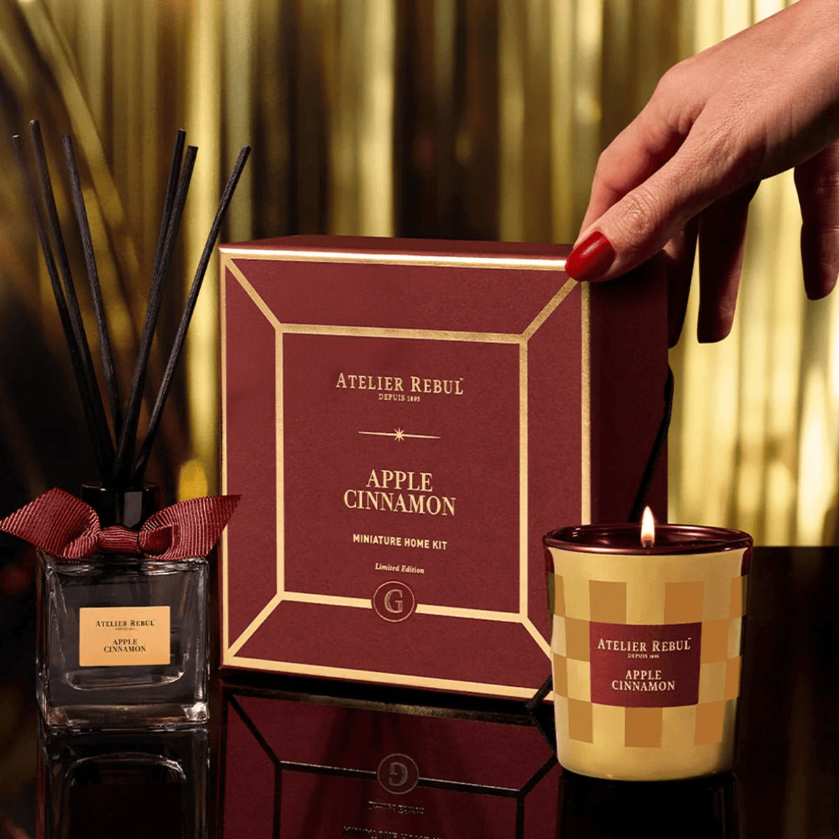 أتيليه ريد شمعة معطرة - تفاح وقرفة - 210 جرام