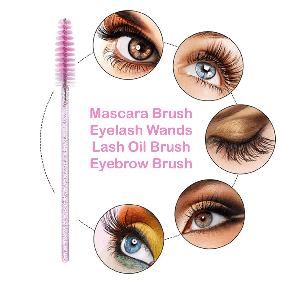 Disposable Eyebrow And Eyelash Brush - 100Pcs