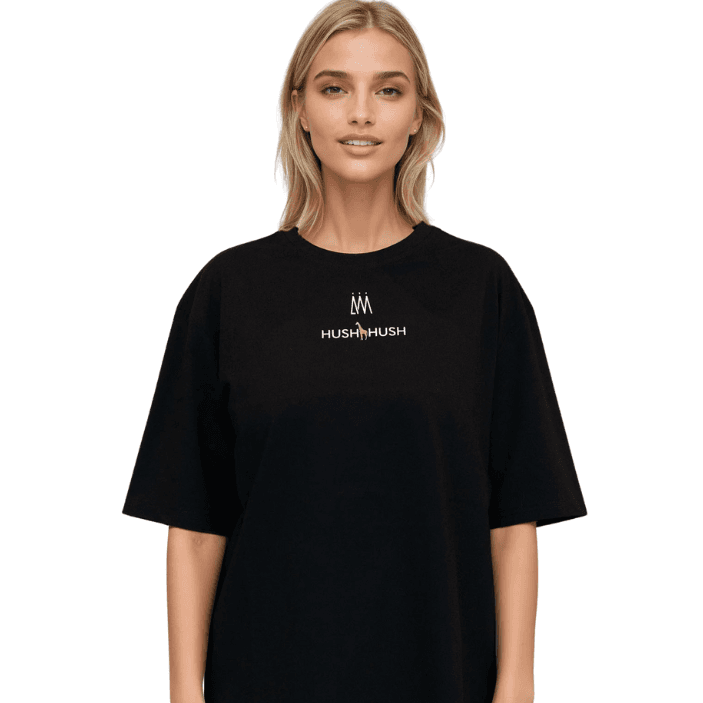 Hush Hush - Unisex T-Shirt - Black - Size - S