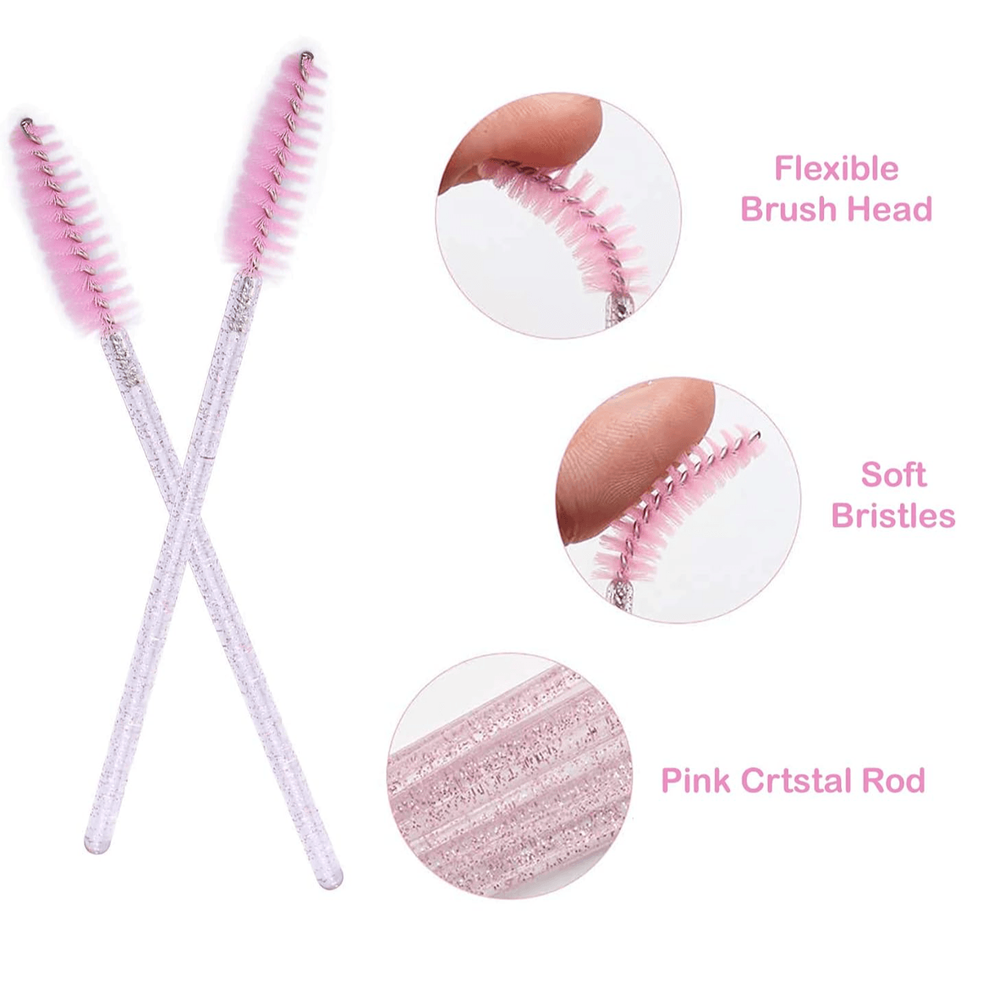Disposable Eyebrow And Eyelash Brush - 100Pcs