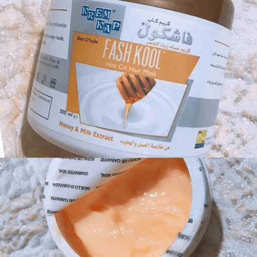 فاش كول كريم زيت الشعر الساخن بالعسل والحليب 500 مل