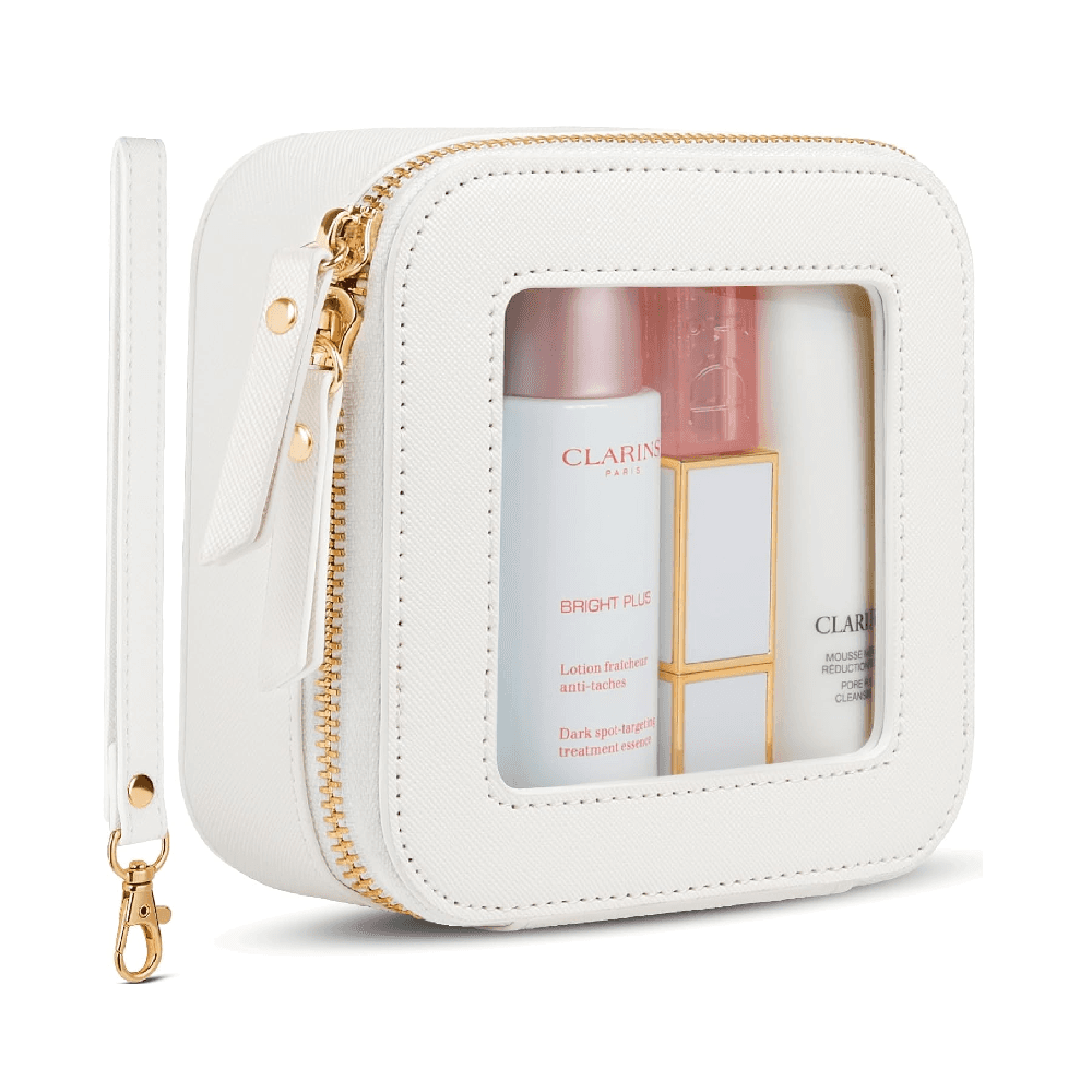 Leather Cosmetic Pouch - White