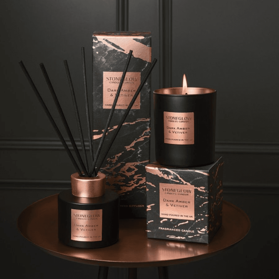العنبر الداكن و الڤيتيفير - معطر اعواد