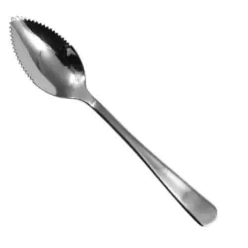 Thick Stainless Steel Spoon With Serrated Edges X3 Pieces