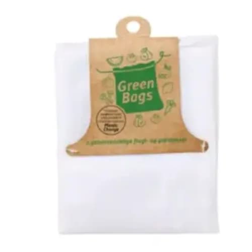 Reusable Green Bags With Drawstrings X2 Pcs