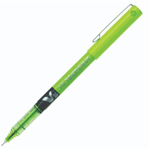 Pilot V5 Hi-Tecpoint Liquid Ink 0.5mm Rollerball Pen - Light Green 729