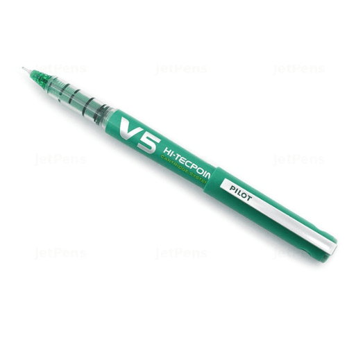 Pilot V5 Hi-Tecpoint Liquid Ink 0.5mm Rollerball Pen - Green 735
