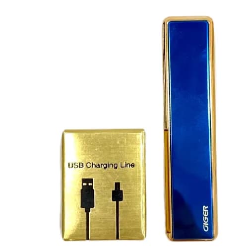 electronic laser lighter whit usb cable blue color - 5914