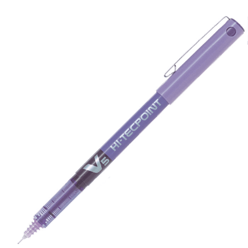 Pilot V5 Hi-Tecpoint Liquid Ink 0.5mm Rollerball Pen - Purple 725