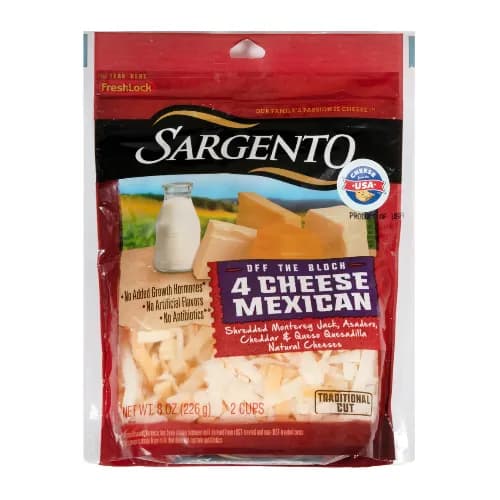 Sargento Off The Block Traditional Cut 4 Cheese Mexican 226G