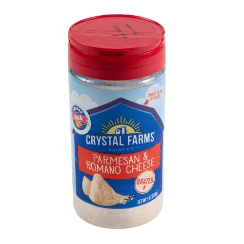 Crystal Farms Grated Parmesan and Romano Cheese 226 grams