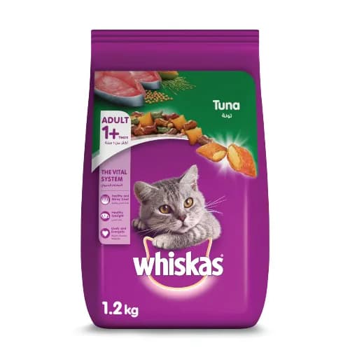 Whiskas Tuna Dry Food for Adult Cats 1+ Years 1.2kg