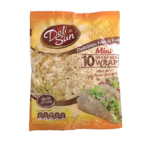 Deli Sun Mini Whole Wheat Wraps, 10 Pcs