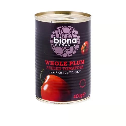 Biona Organic Whole Plum Peeled Tomatoes 400g