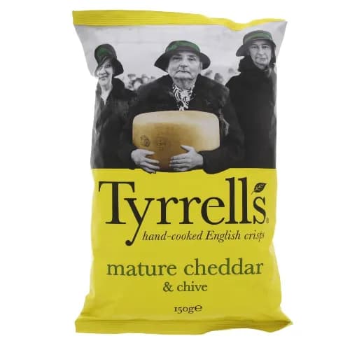 Tyrrells English Crisp Mature Cheddar & Chive 150g