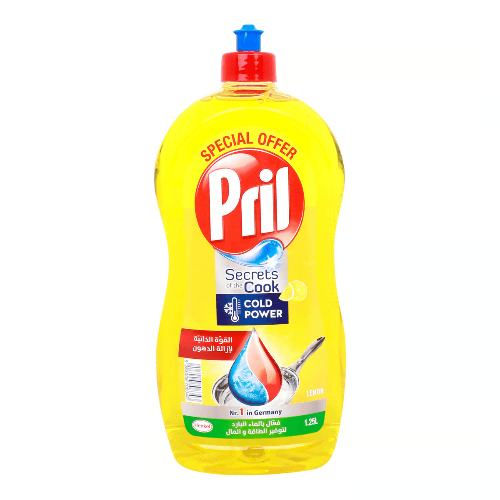 Pril Cold Power Lemon Dishwashing Liquid Value Pack 1.25 Ltr