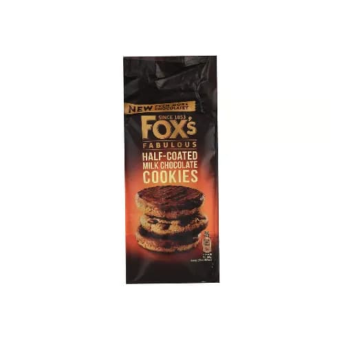 Fox's Fabulous Half-Coated Milk Chocolate Cookies 175g