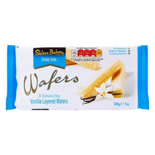 Shires Bakery Vanilla Layered Wafers 200g