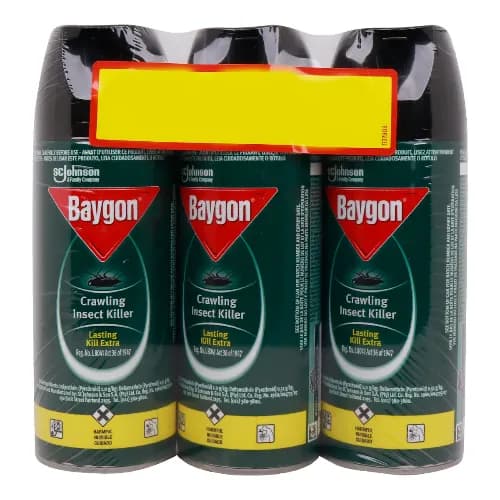 Baygon Green Crawling Insect Killer 3 x 300 ml