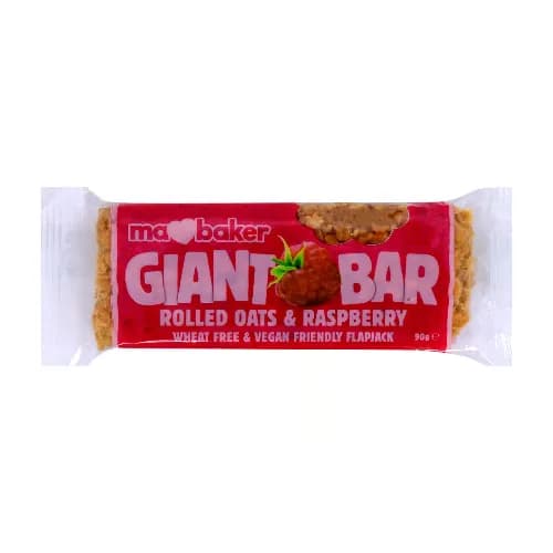 Ma Baker Giant Bar Rolled Oats & Raspberry 90g