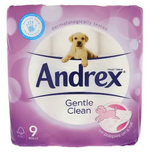 Andrex Puppies Gentle Clean 9 Rolls