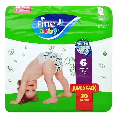 Fine Baby Baby Diapers Size 6 Junior 16+kg 30 pcs