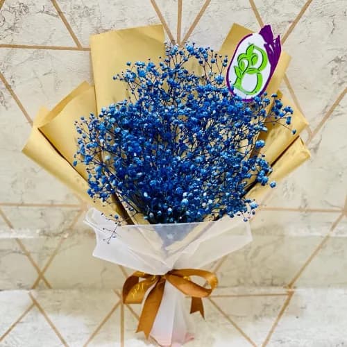 Blue Gypsophila Bouquet