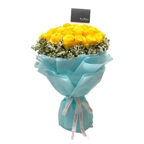 Hand Bouquet In Light Blue