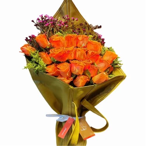 Arabic Leather Orange Flower