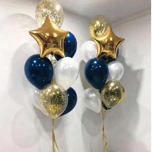 Set 20 pieces, Star shaped gold color, 12' helium balloon