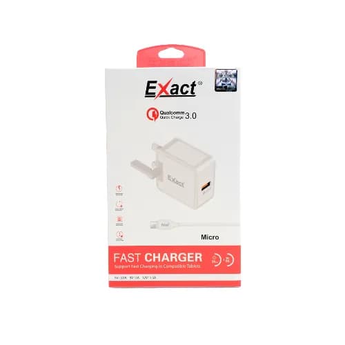 Exact Fast Charger Adapter With Micro Cable Ex2323