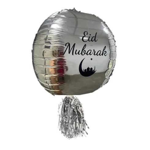 Eid Special Silver 4d Helium Balloon