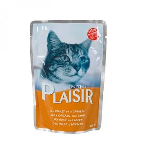 PLAISIR Cat Fd Gravy Chic/Lmb Pouch 100g