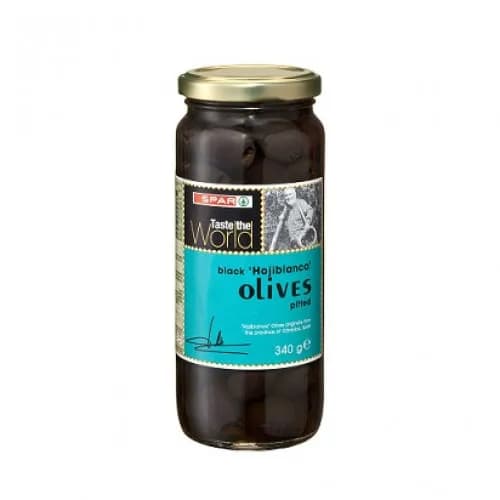 SPAR Olives Black Pitted 340g